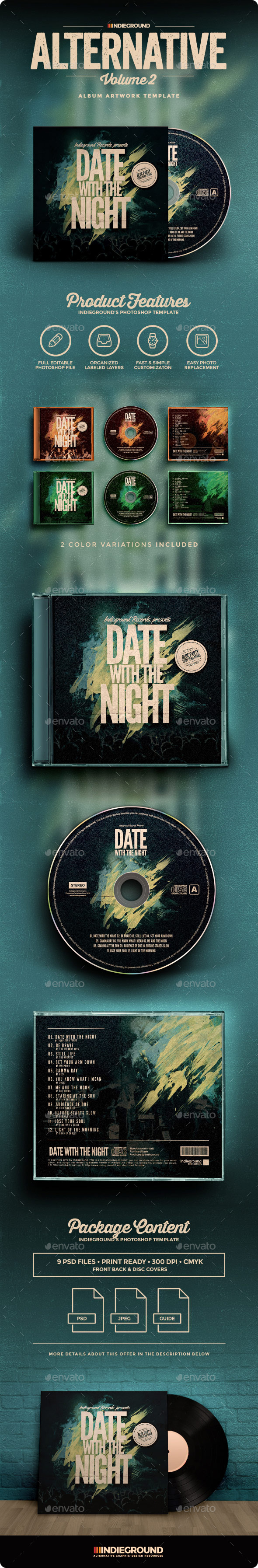 Alternative CD Album Artwork Vol. 2 - CD & DVD Artwork Print Templates