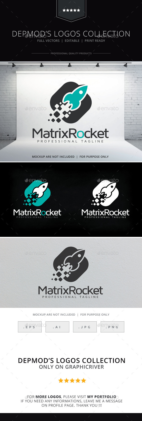 Matrix Rocket Logo - Objects Logo Templates