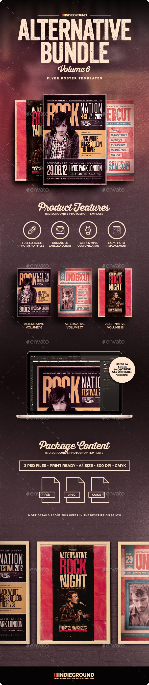 Alternative Flyer/Poster Bundle Vol. 16-18 - Concerts Events