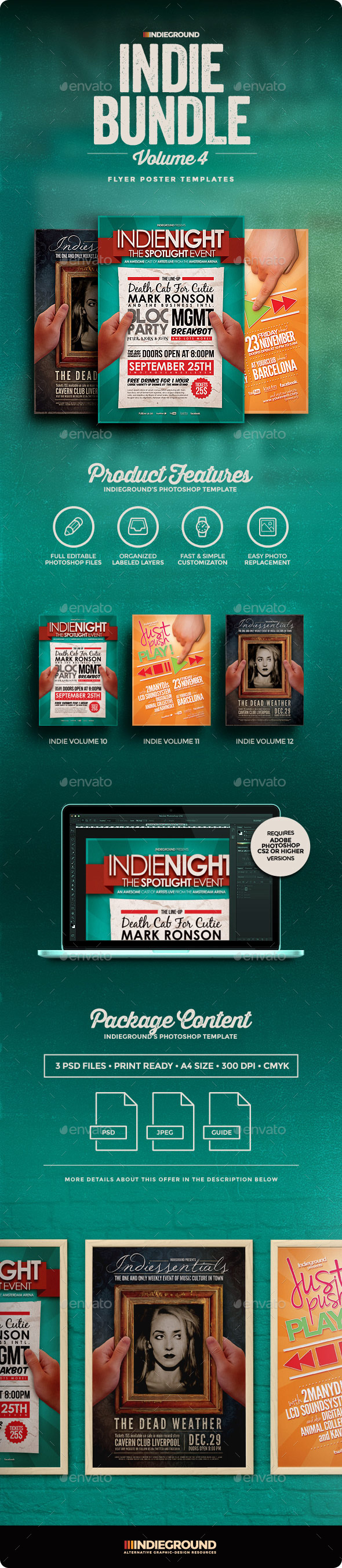 Indie Flyer/Poster Bundle Vol. 10-12 - Clubs & Parties Events
