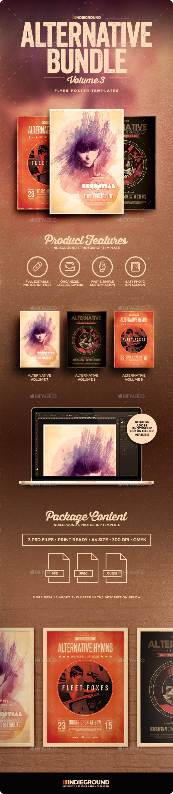 Alternative Flyer/Poster Bundle Vol. 7-9 - Clubs & Parties Events