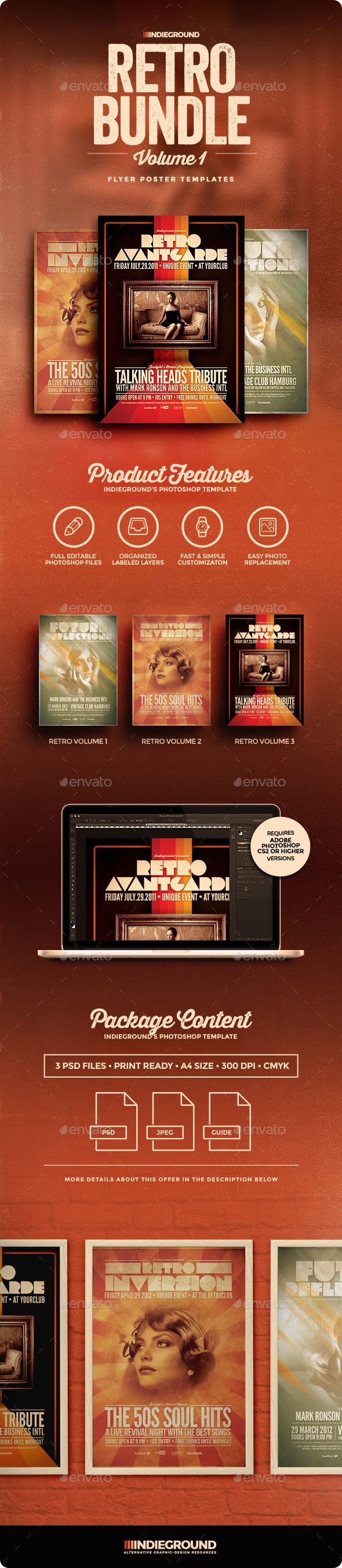 Retro Flyer/Poster Bundle Vol. 1-3