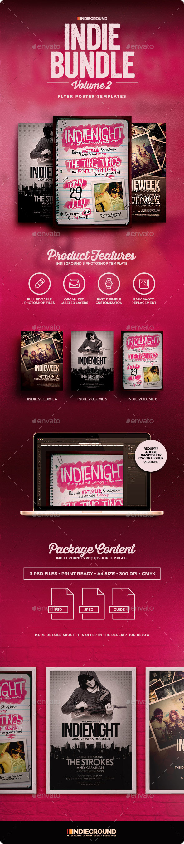 Indie Flyer/Poster Bundle Vol. 4-6 - Clubs & Parties Events