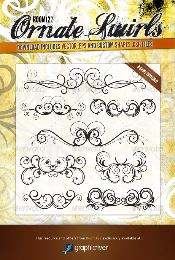 Ornate Vector Swirls - Flourishes / Swirls Decorative