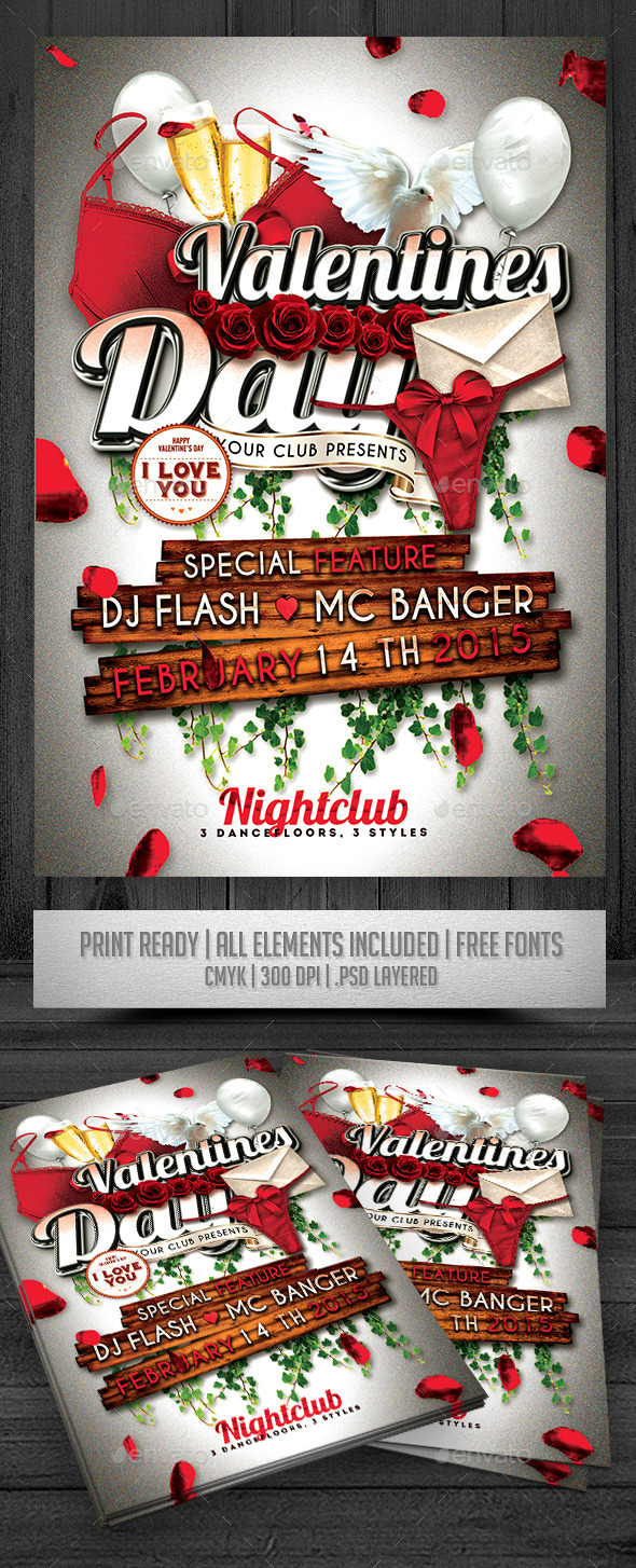 Valentines Day Flyer - Events Flyers