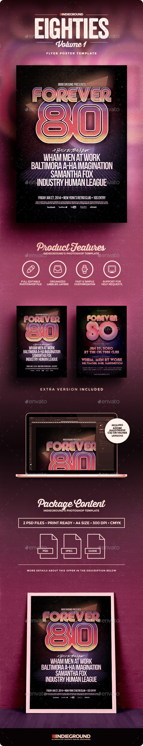 80's Flyer/Poster - Clubs & Parties Events