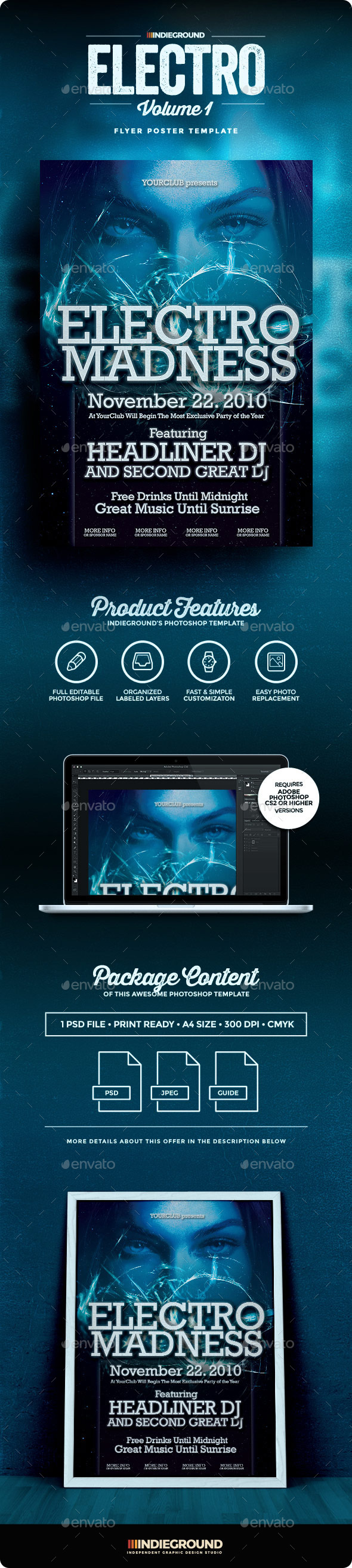 Electro Flyer/Poster - Clubs & Parties Events