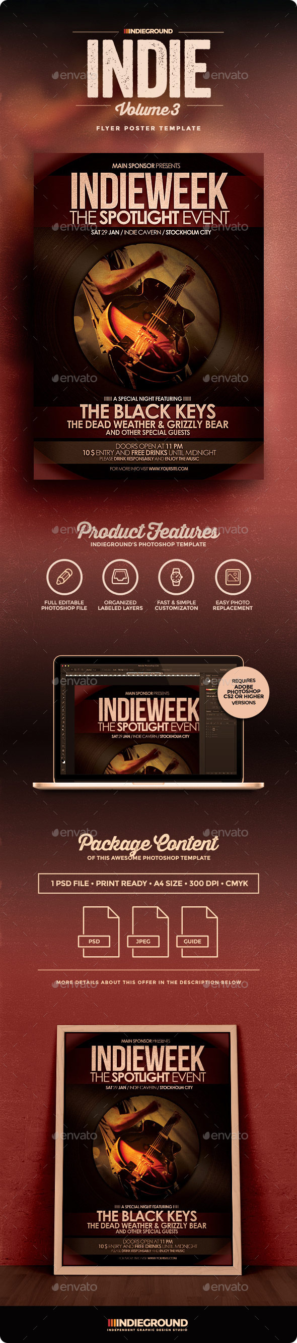 Indie Flyer/Poster Vol. 3 - Concerts Events