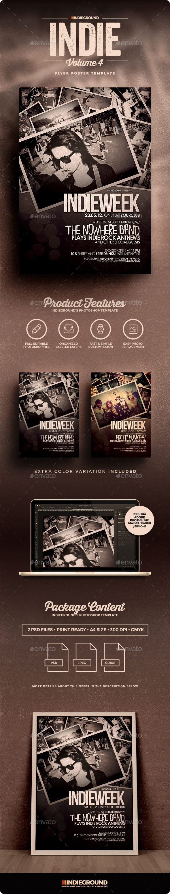 Indie Flyer/Poster Vol. 4 - Concerts Events