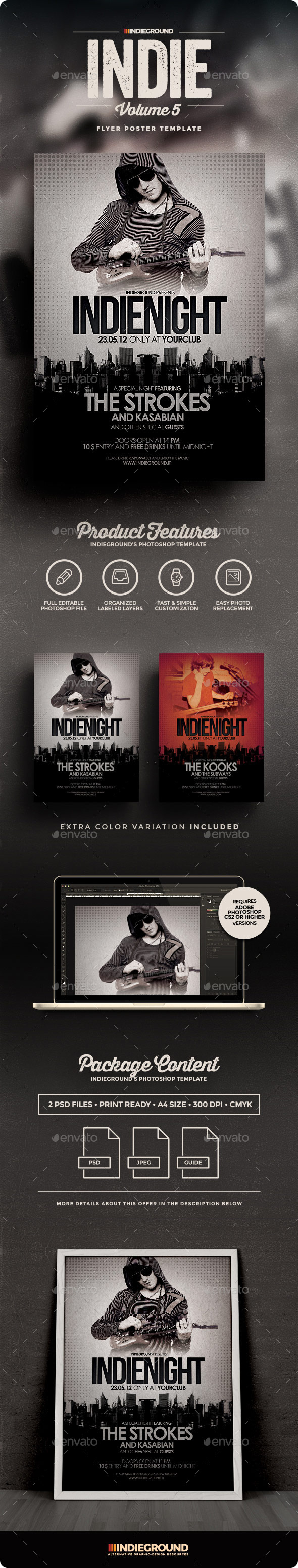 Indie Flyer/Poster Vol. 5 - Concerts Events