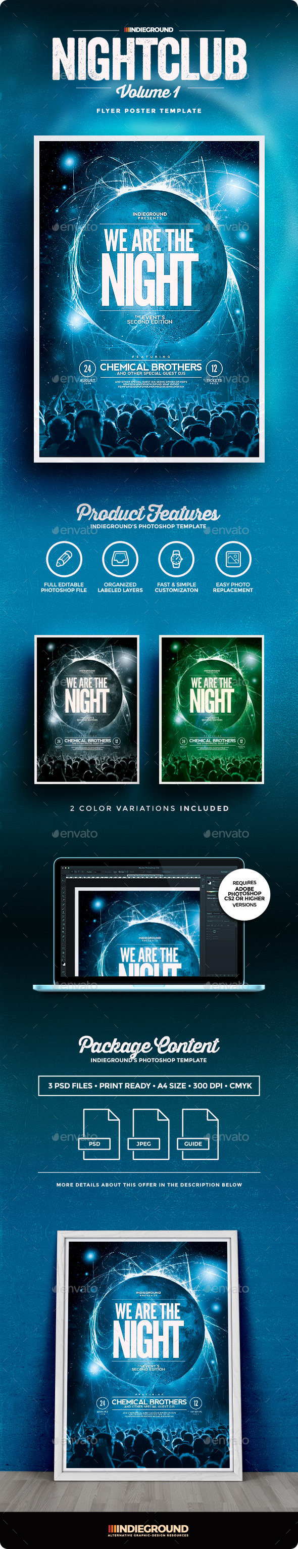 Nightclub Flyer/Poster - Clubs & Parties Events