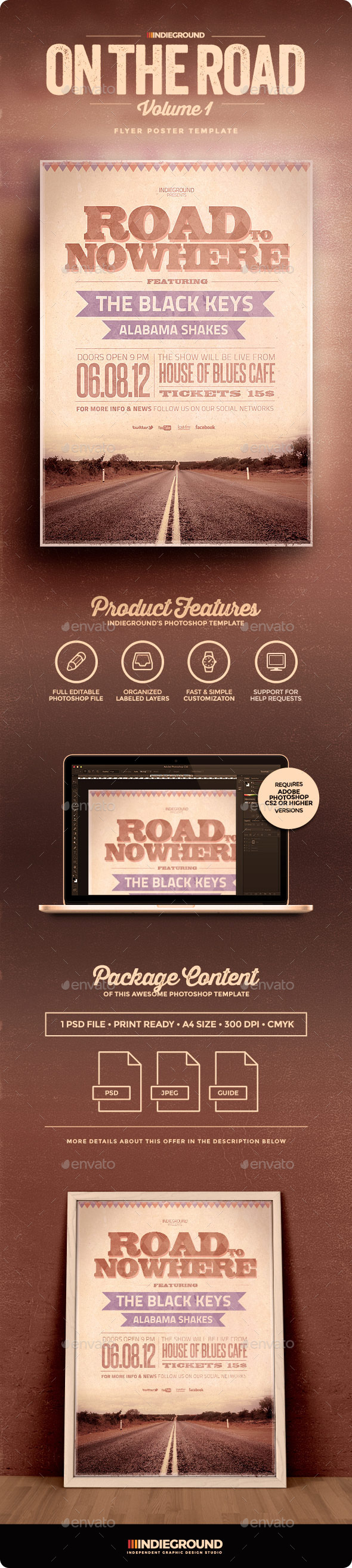 On The Road Flyer/Poster - Concerts Events