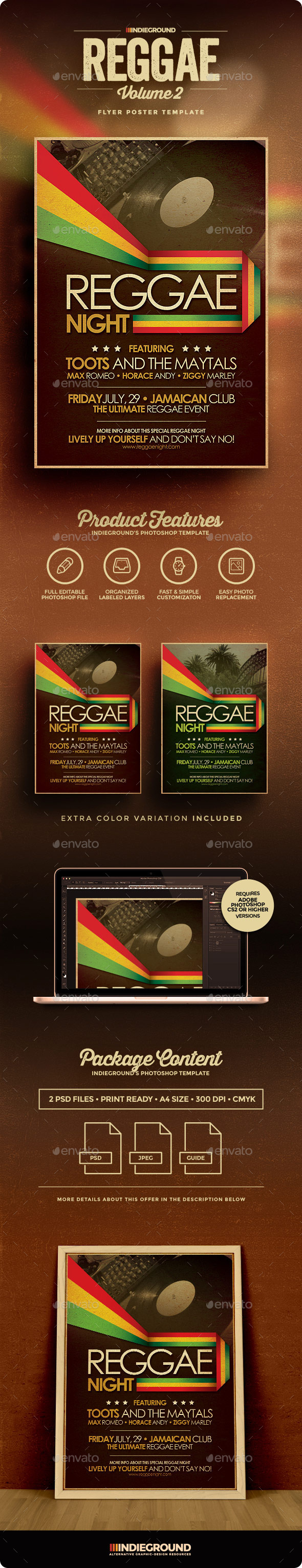 Reggae Flyer/Poster Vol. 2 - Clubs & Parties Events