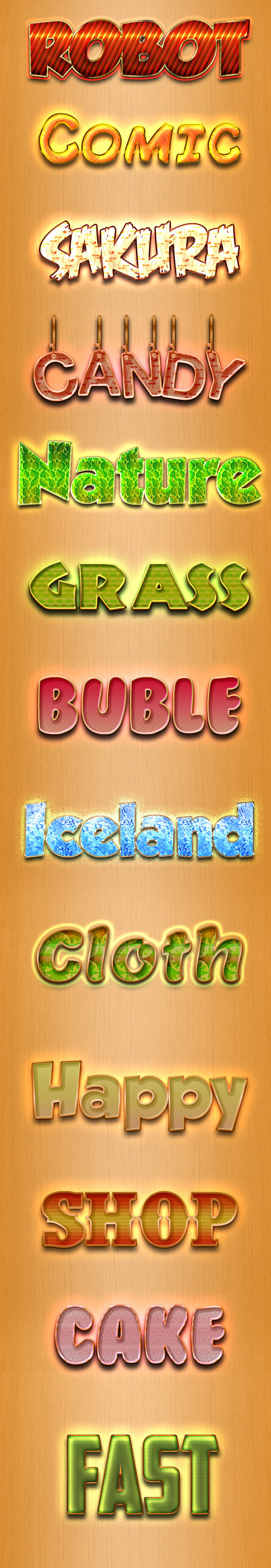 12 Funny Photoshop Text Effect - Text Effects Styles