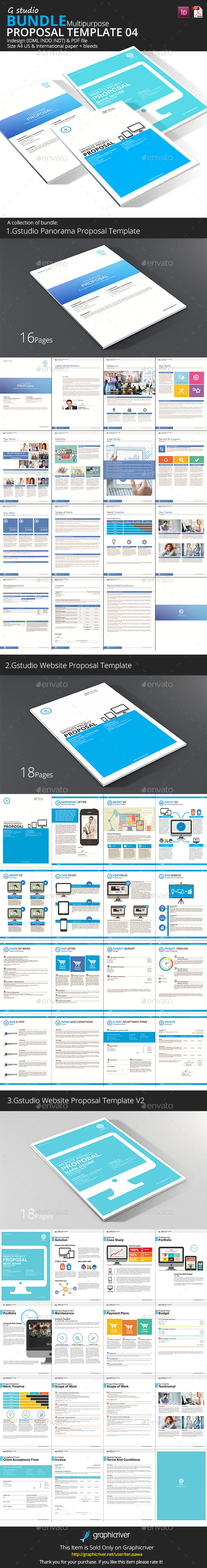 Gstudio Proposal Bundle 4 - Proposals & Invoices Stationery