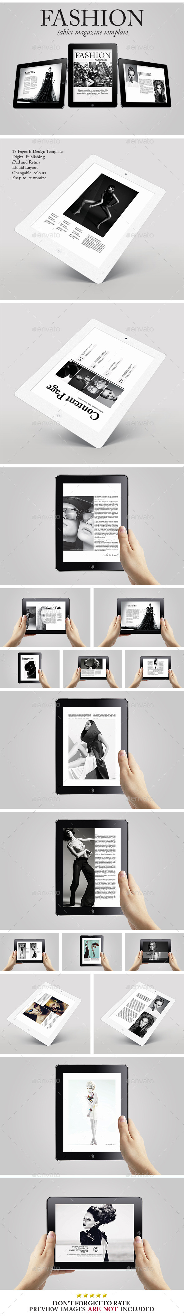 Tablet Fashion Magazine Template - Digital Magazines ePublishing