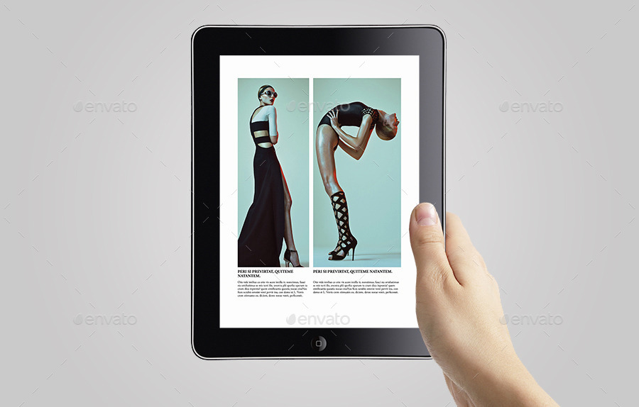 Tablet Fashion Magazine Template by Milos83 | GraphicRiver