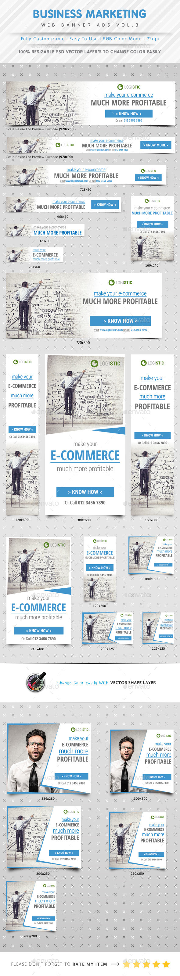 Marketing Web Banner Ads Vol.3 - Banners & Ads Web Elements