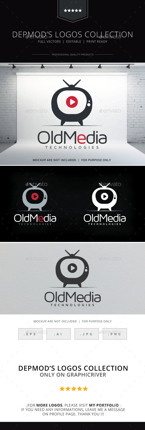 Old Media Logo - Objects Logo Templates
