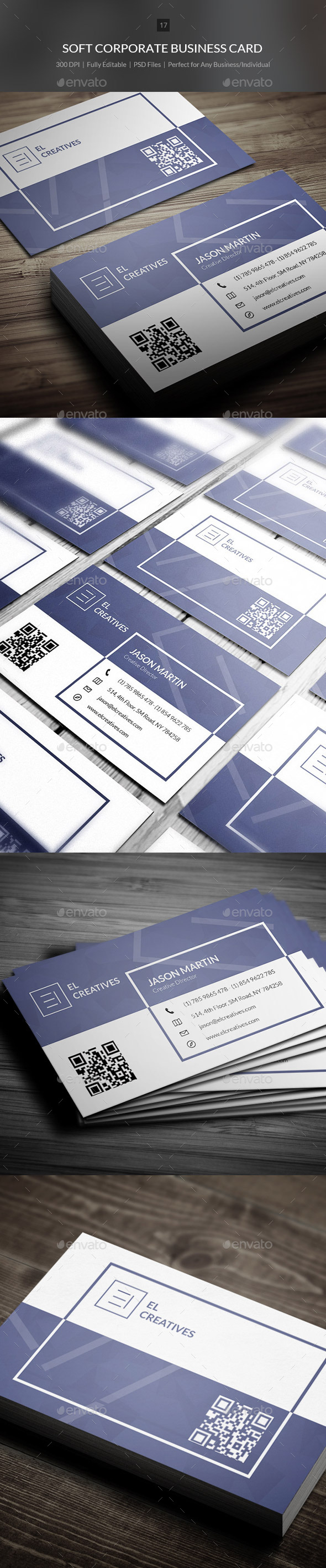 Soft Corporate Business Card - 17 - Corporate Business Cards
