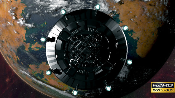Alien Spacecraft Flying Towards Exoplanet   alt