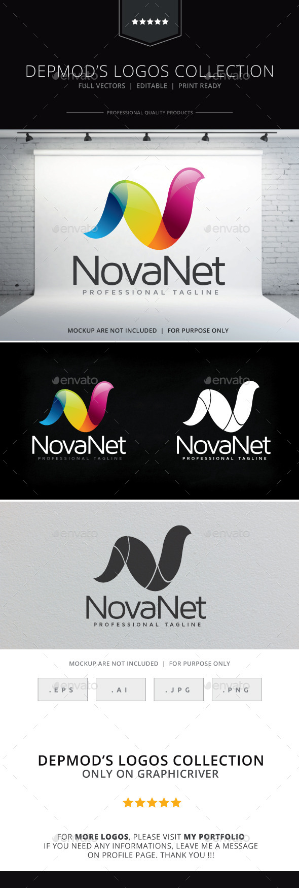 Nova Net Logo - Letters Logo Templates