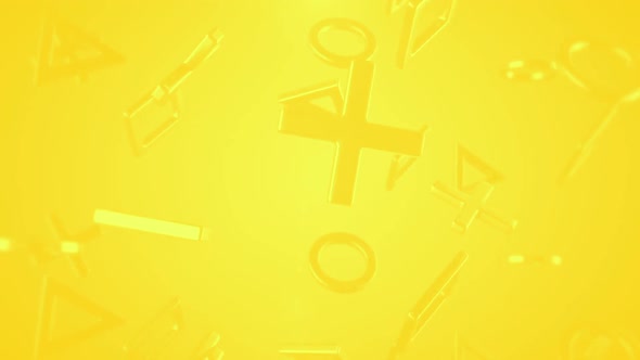 Gaming Elements Yellow Background