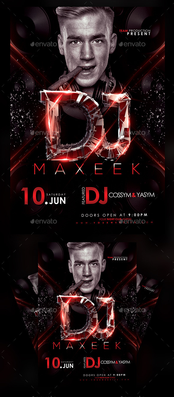 Guest Dj flyer II - Clubs & Parties Events