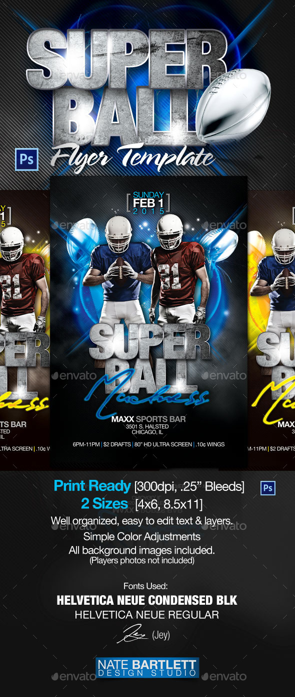 Super Ball Flyer Template - Sports Events