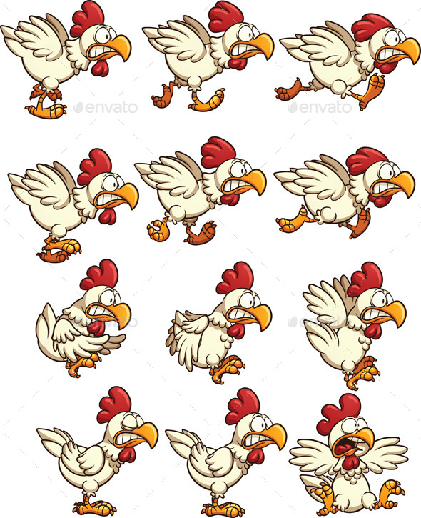 Chicken Sprites - Sprites Game Assets