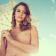 Beautiful Woman Posing Outside Sun Umbrella 8 - VideoHive Item for Sale