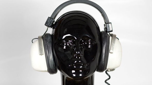 Black Mannequin Headphones 1, Stock Footage | VideoHive