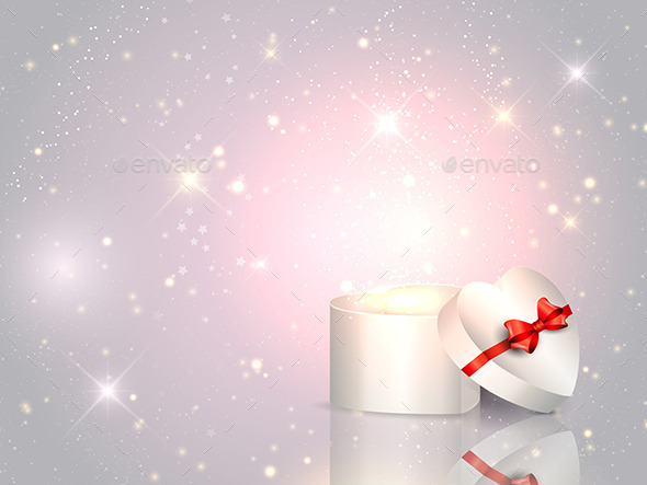 Gift Box Background - Valentines Seasons/Holidays