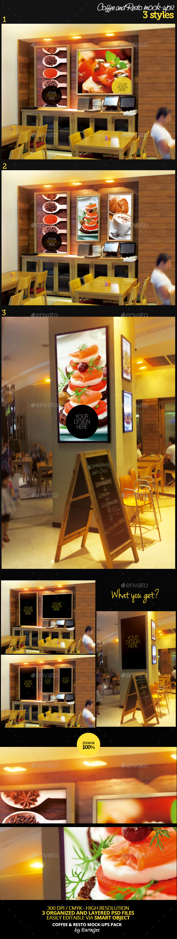 Coffee & Resto Mock-Ups Pack - Product Mock-Ups Graphics