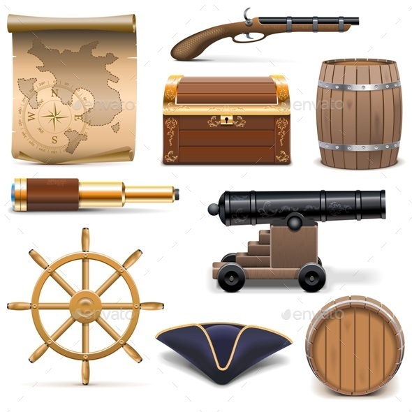 Vector Pirate Icons - Miscellaneous Vectors