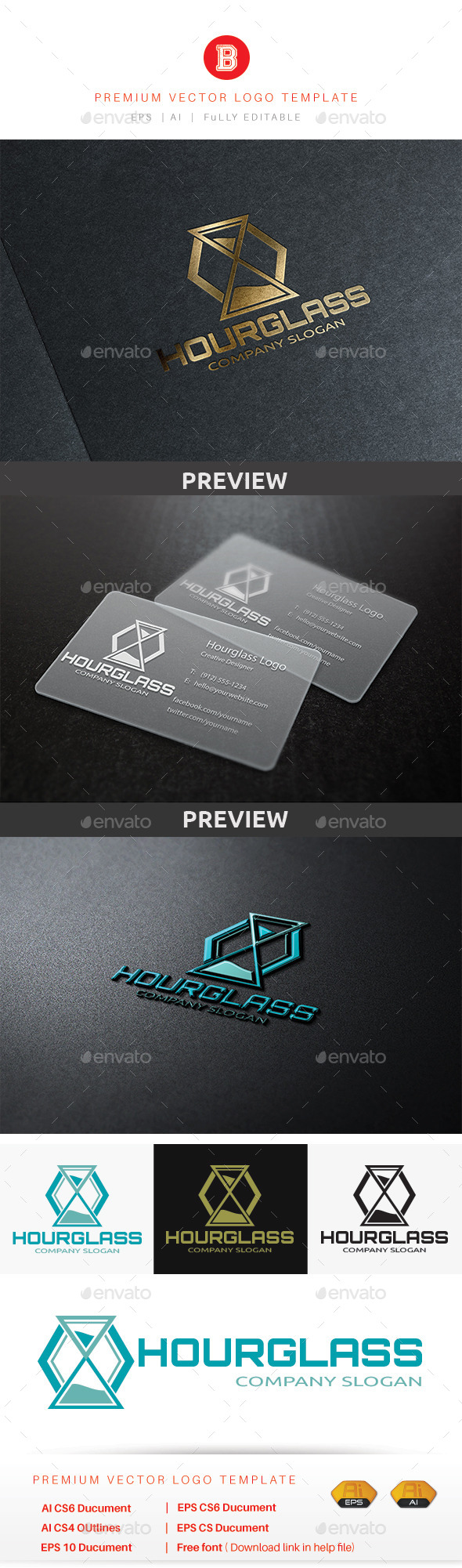 Hourglass Logo - Objects Logo Templates