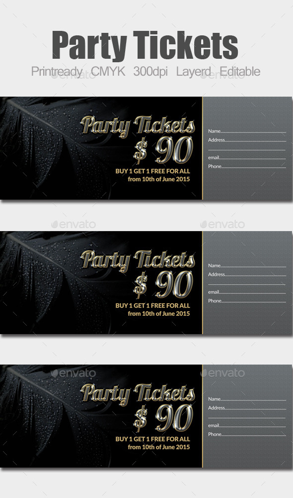 Special Party Event Ticket & Pass - Holiday Greeting Cards