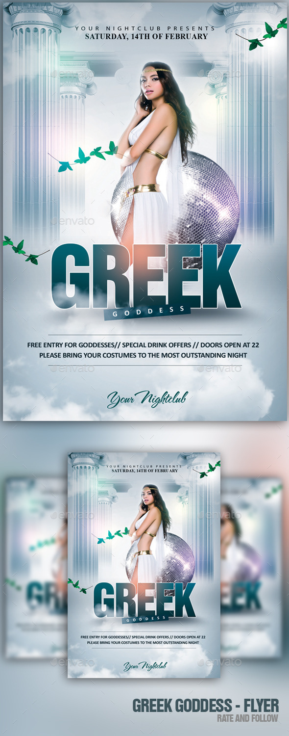 The Greek Goddess - Events Flyers