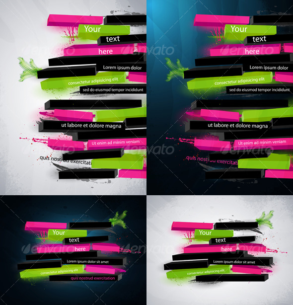 Abstract vector graphic, banner in graffiti style - Abstract Conceptual