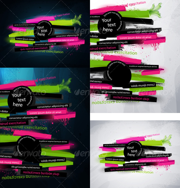 Abstract vector graphic, banner in graffiti style - Abstract Conceptual