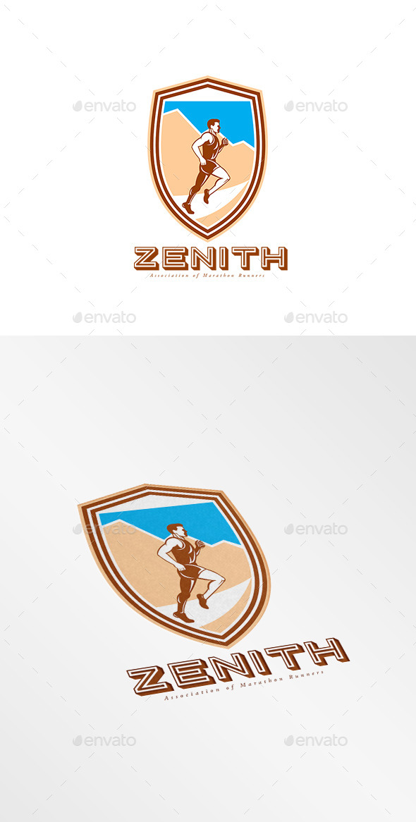 Zenith Marathon Runners Association Logo - Humans Logo Templates