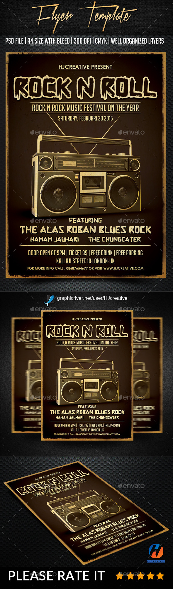 Rock n Roll Poster Flyer Vol. 1 - Events Flyers