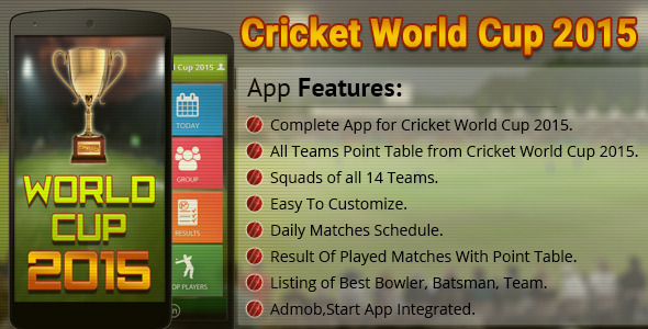 Cricket World Cup - 2015 - CodeCanyon Item for Sale