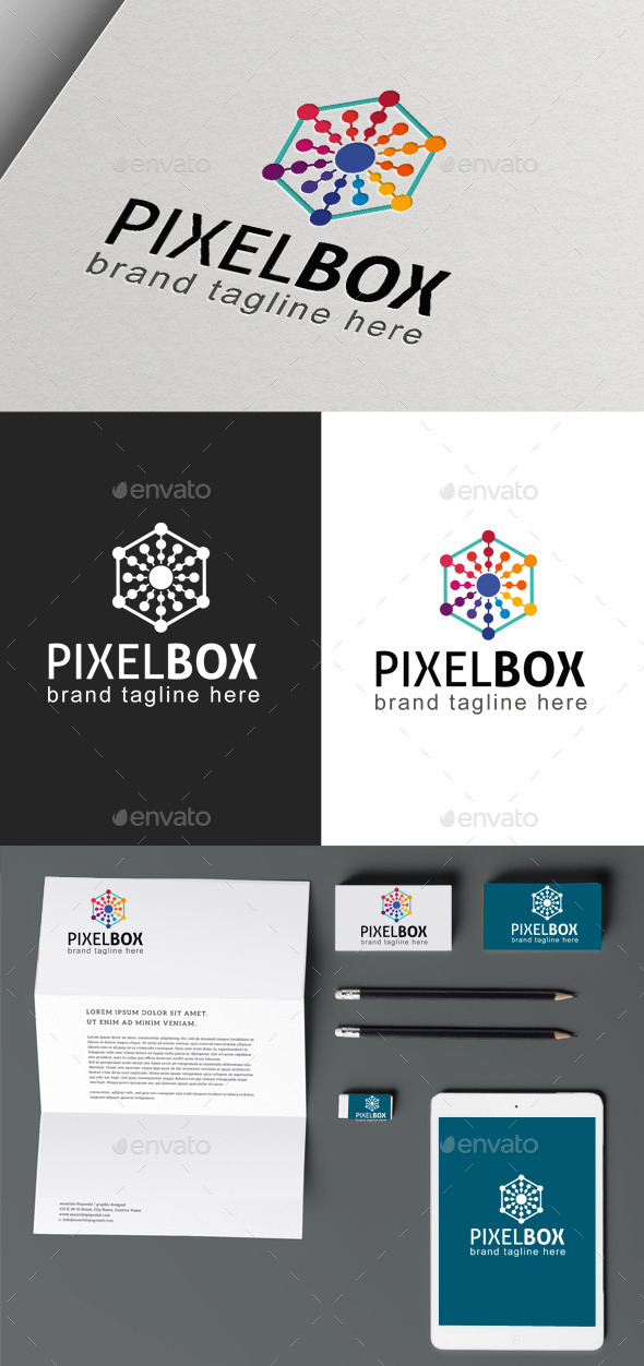Pixel Box - Symbols Logo Templates