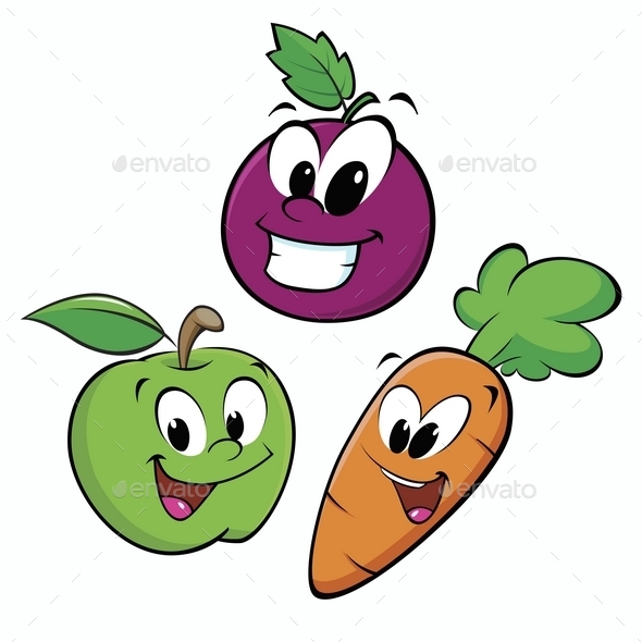 Apple Grape Carrot - Food Objects
