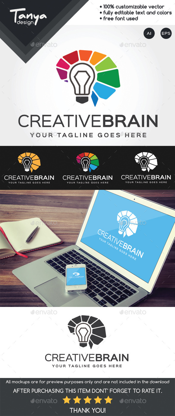 Creative Brain Logo Template - Symbols Logo Templates