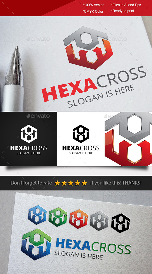 Hexacross Logo - 3d Abstract