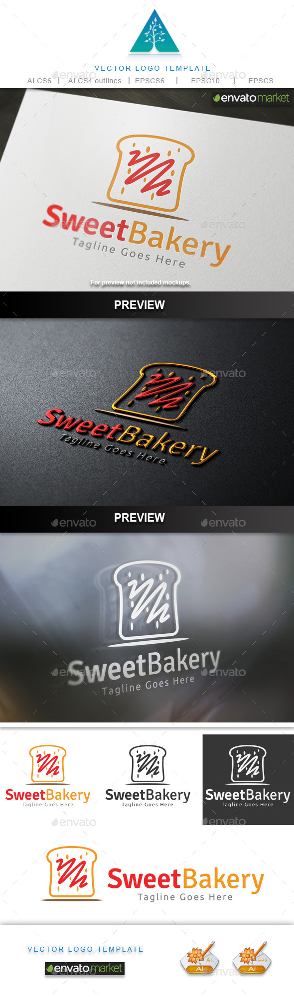 Sweet Bakery Logo - Food Logo Templates