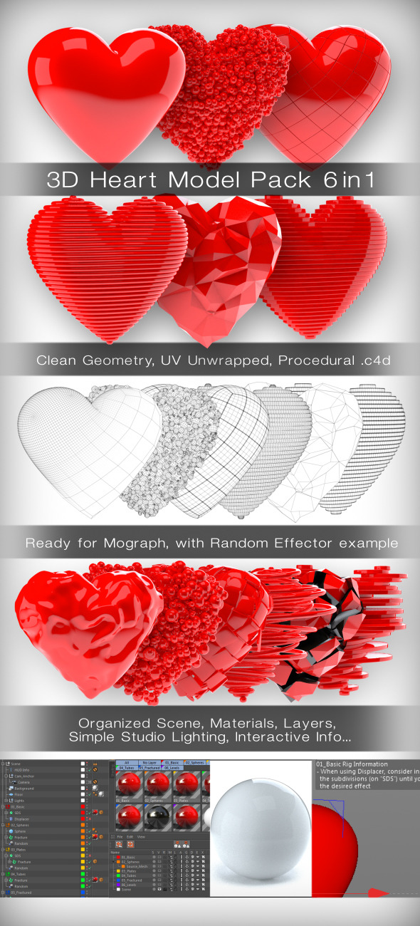 3D Heart Model - 3Docean 10198152