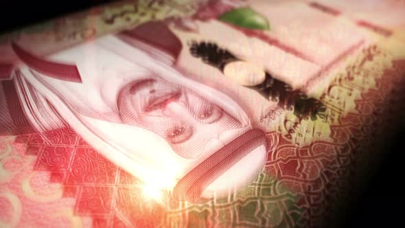 Saudi Arabia Riyal money counting seamless loop alt